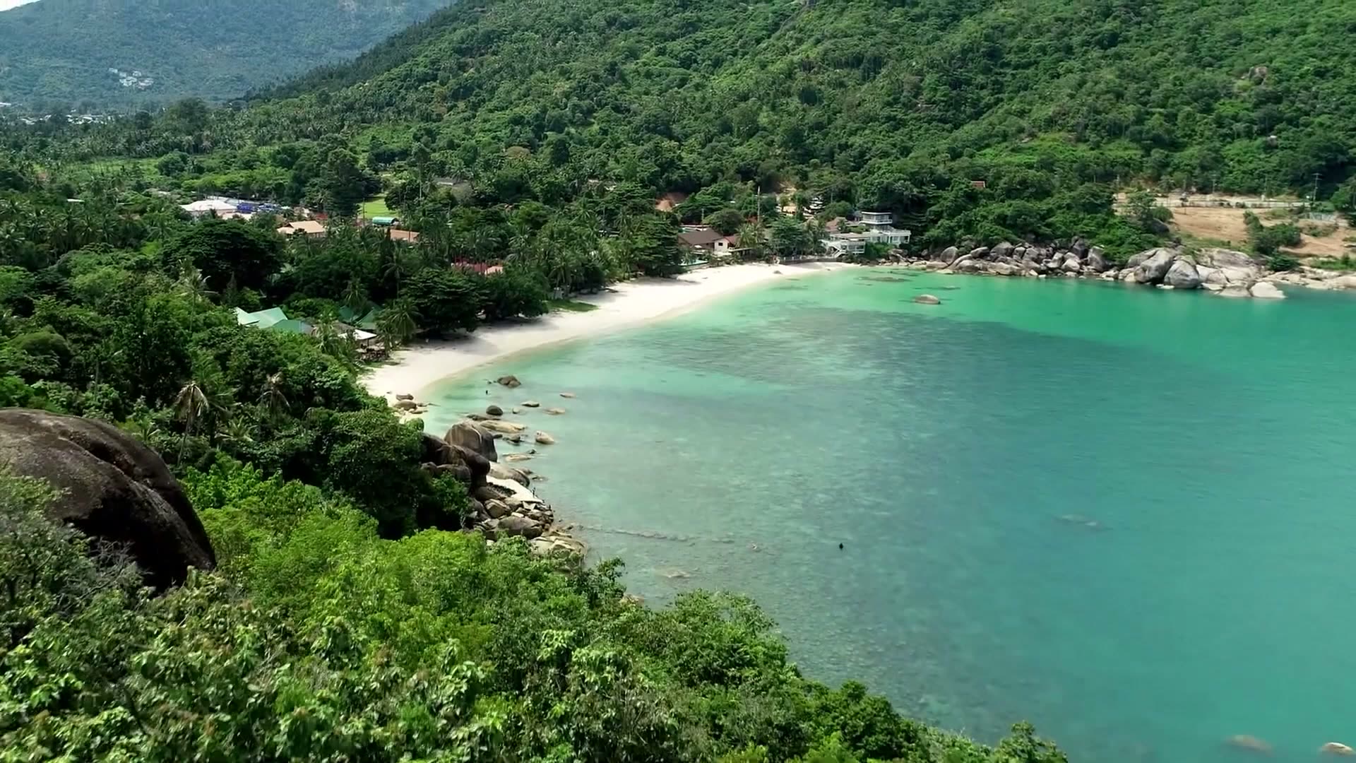 Aerial view of Crystal Bay, Koh Samui