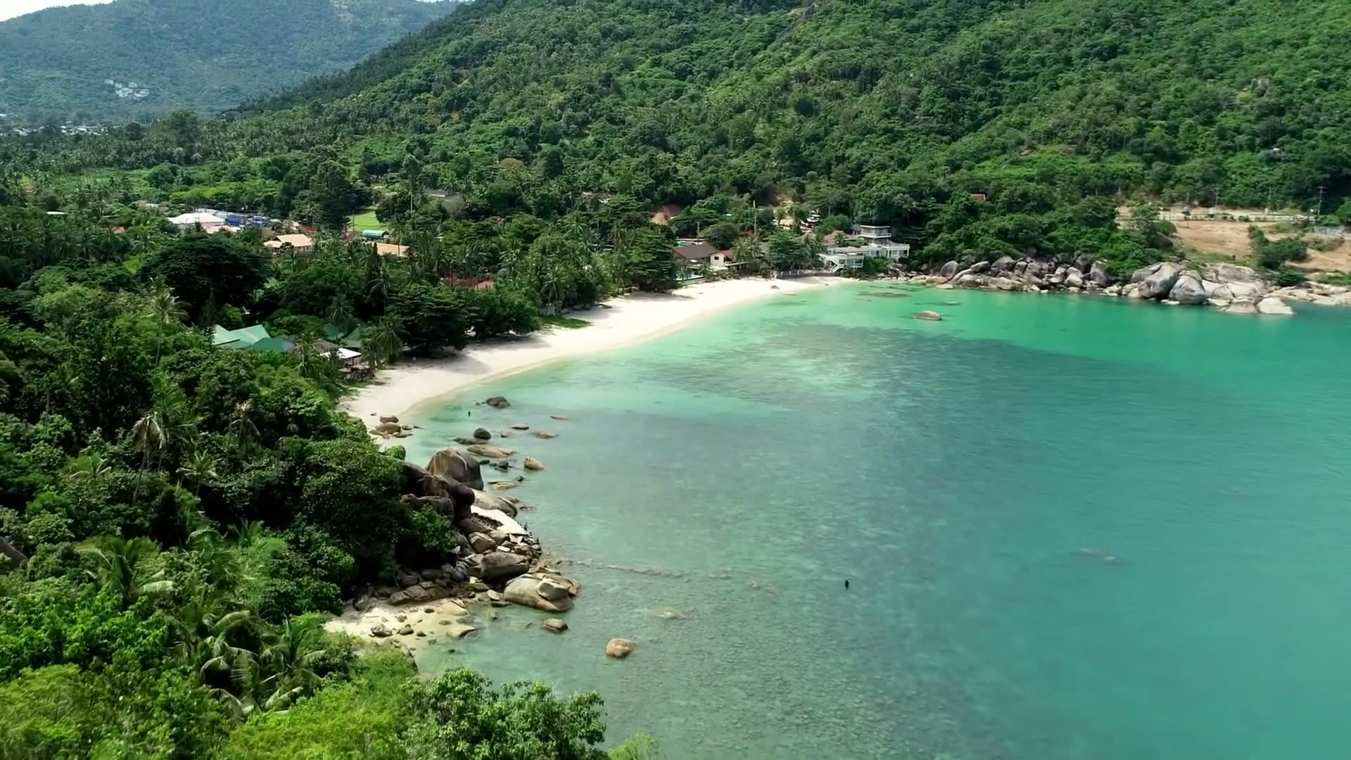 Crystal Bay from the air, Koh Samui